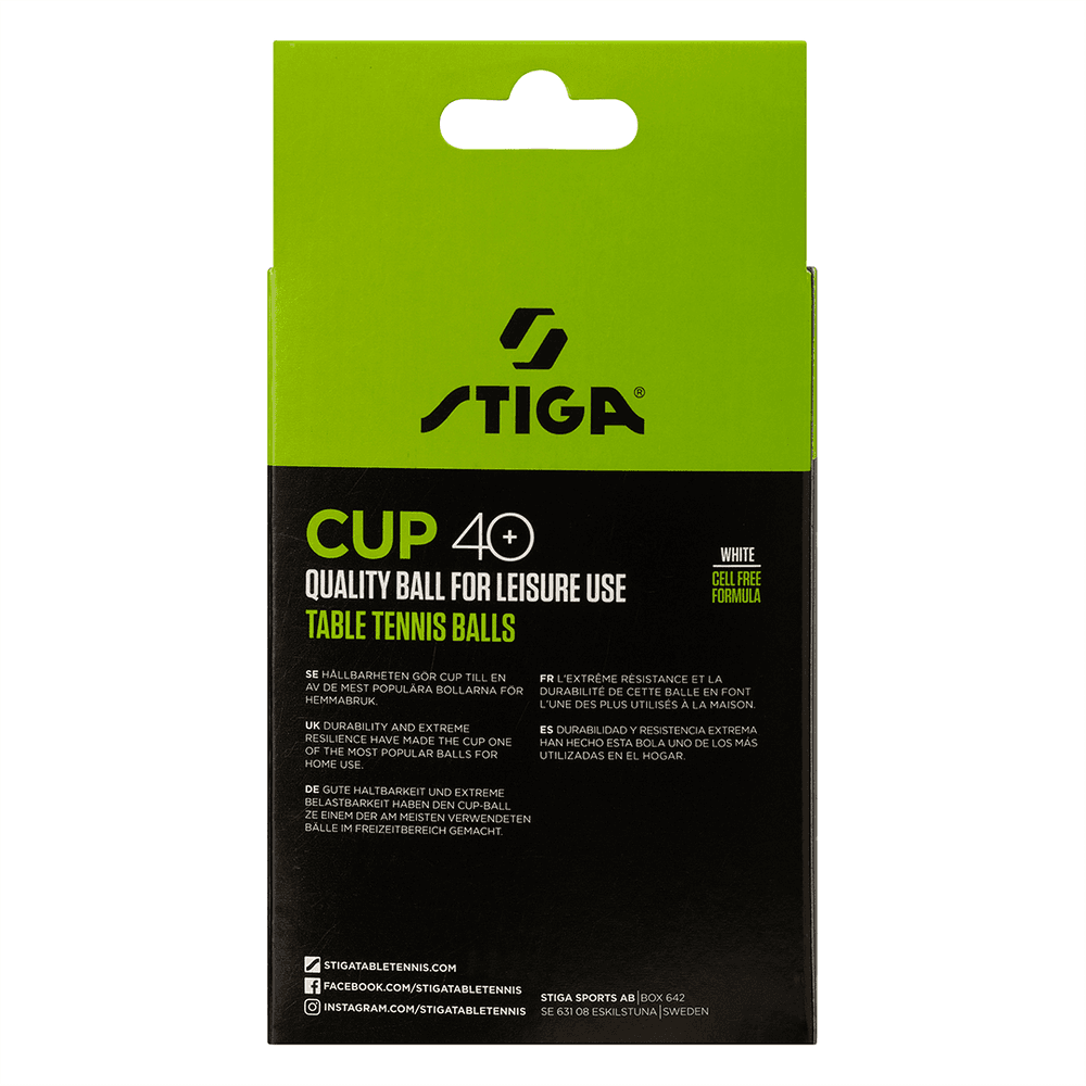 STIGA Ball Cup ABS - White 12-P