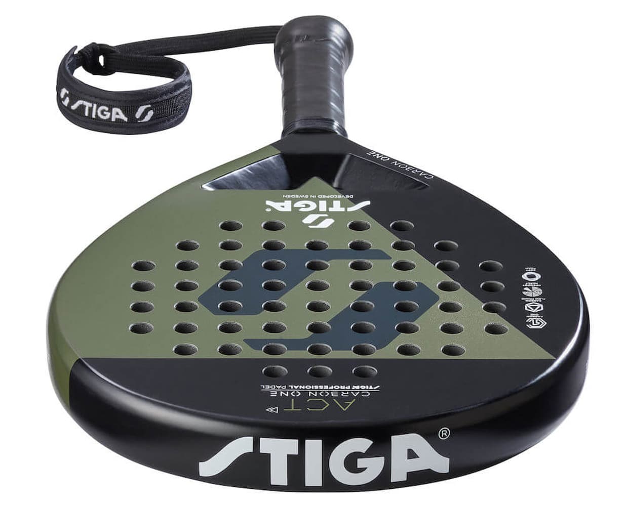 STIGA Padel Racket ACT - Black/Olive Green