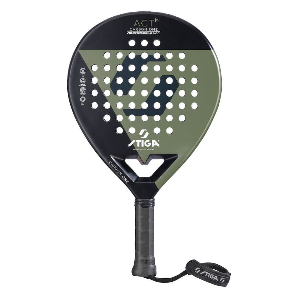 STIGA Padel Racket ACT - Black/Olive Green