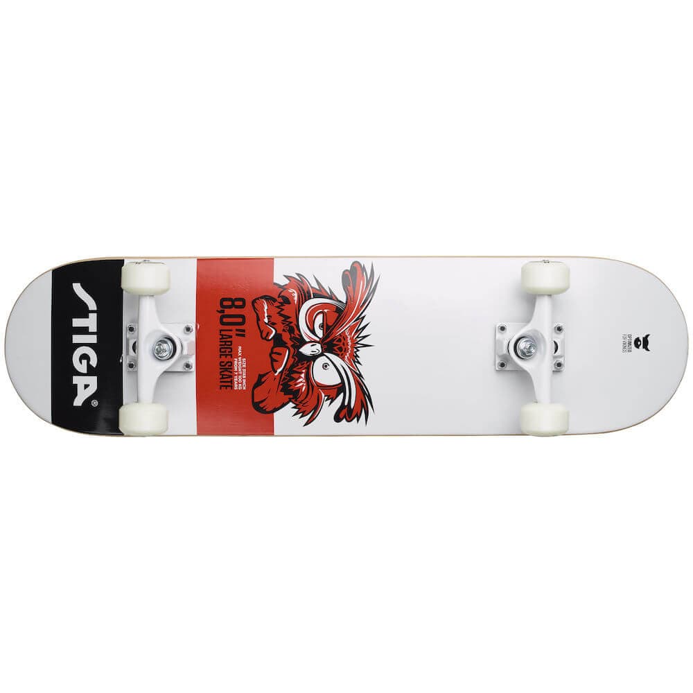 STIGA Skateboard Owl 8.0 White - Skateboard Owl 8.0 White