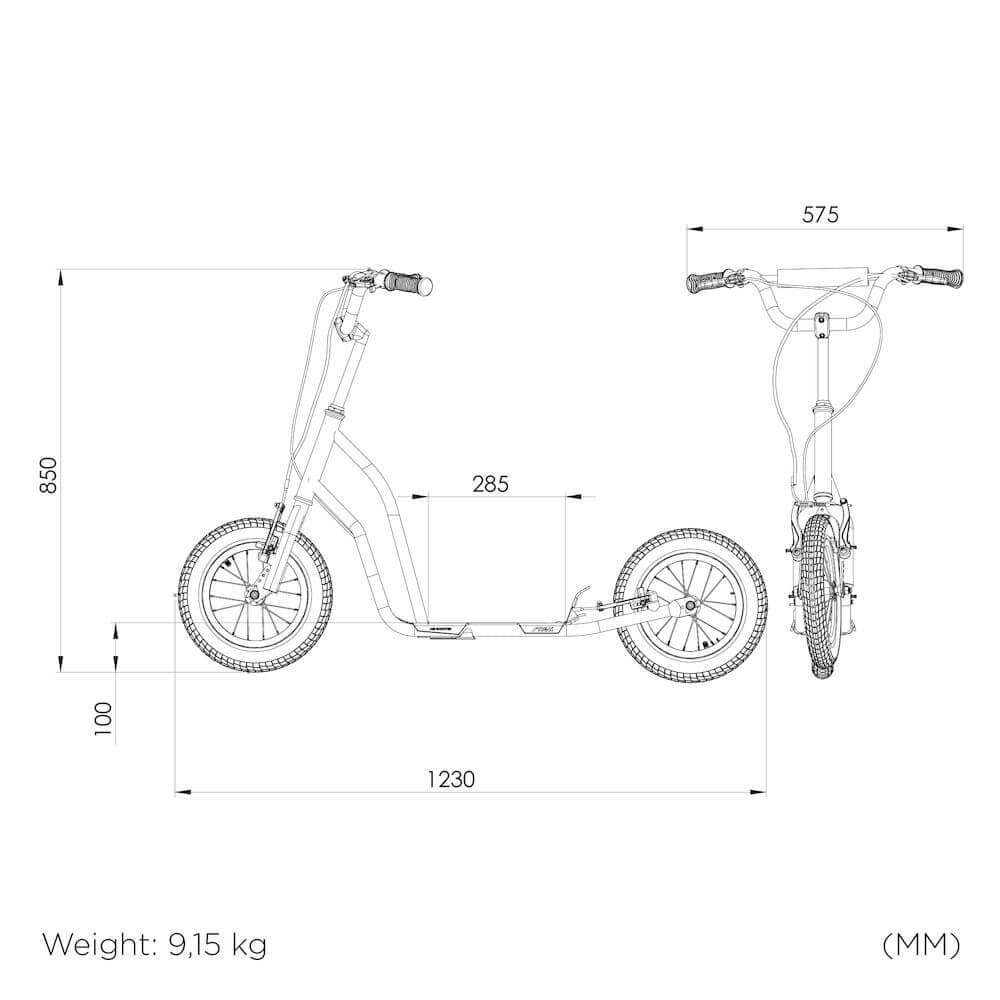 STIGA STR Air Scooter 12 Inch Black - Black