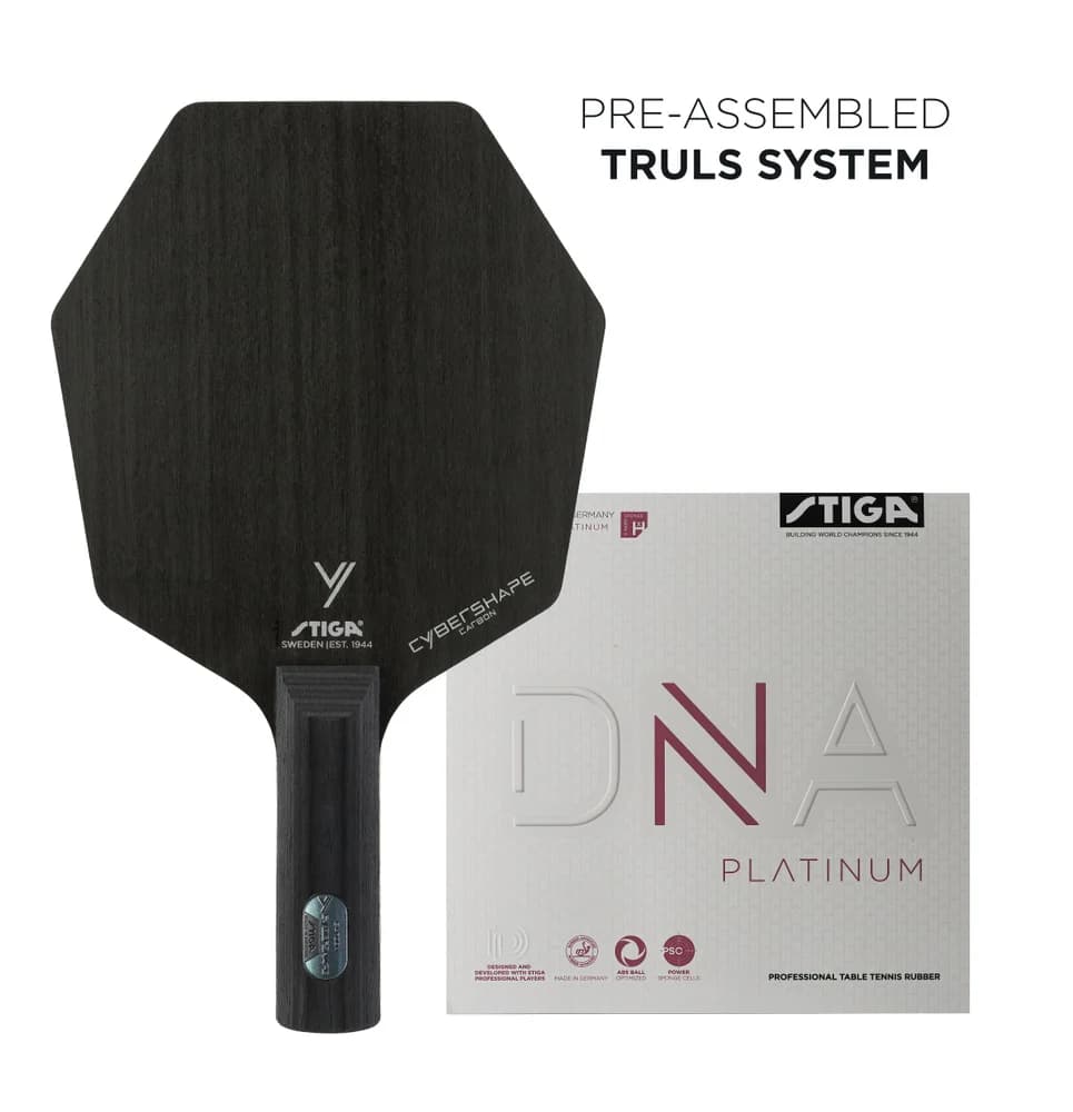 STIGA Bat CYBERSHAPE® Carbon Classic – Platinum XH 2.3 - Classic/Straight