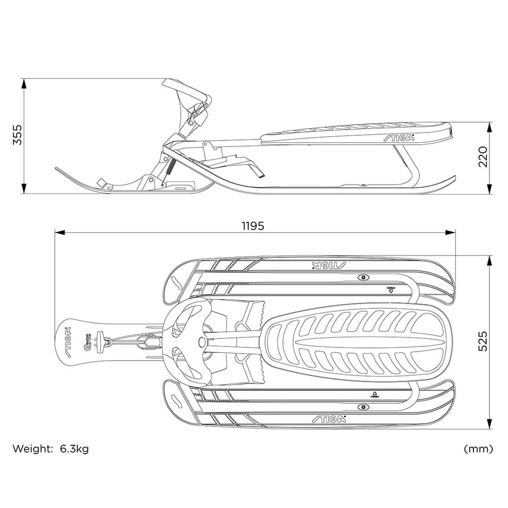 STIGA SNOWRACER® Curve Bio Graphite Grey/Aqua