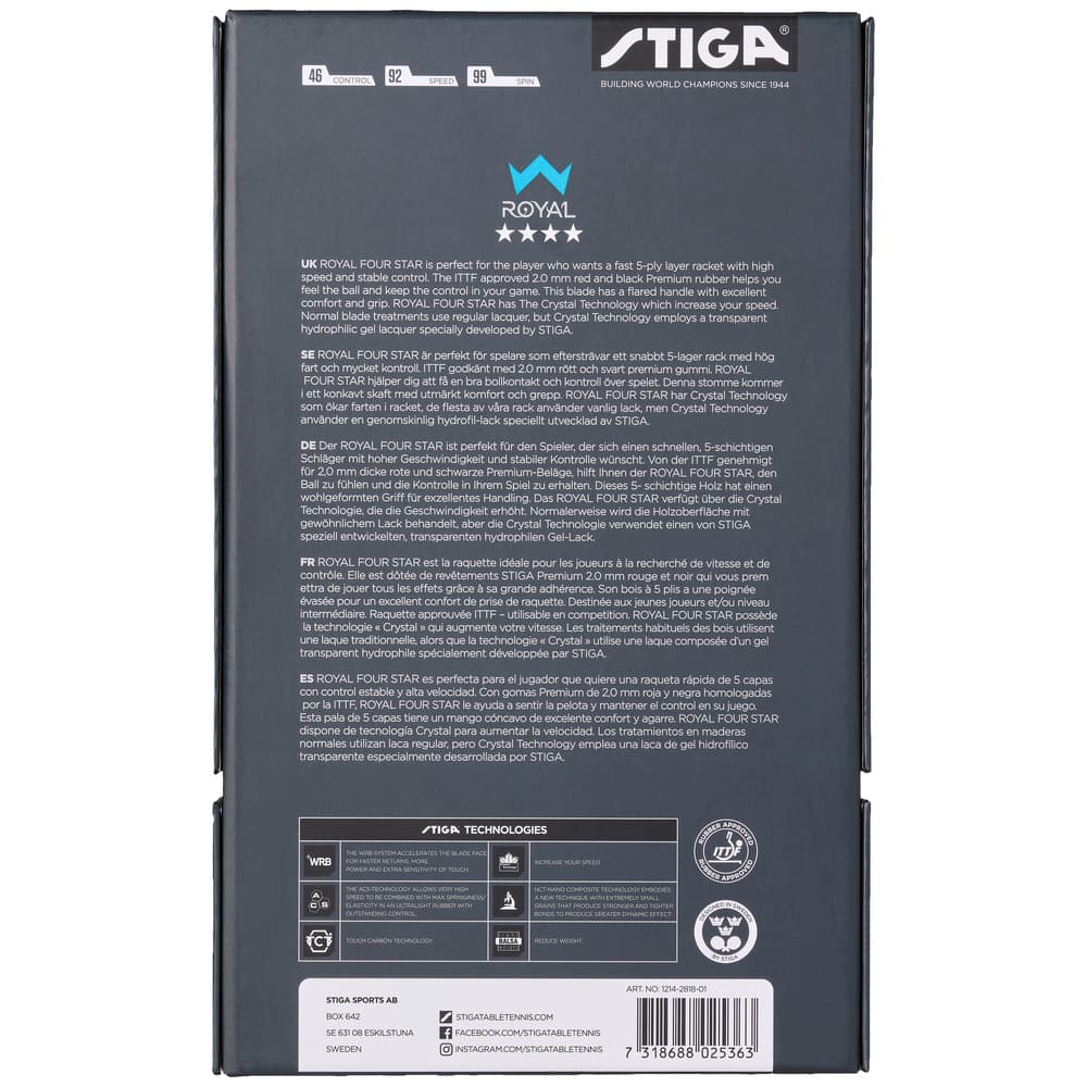 STIGA Royal Crystal 4-Star 2-Pack